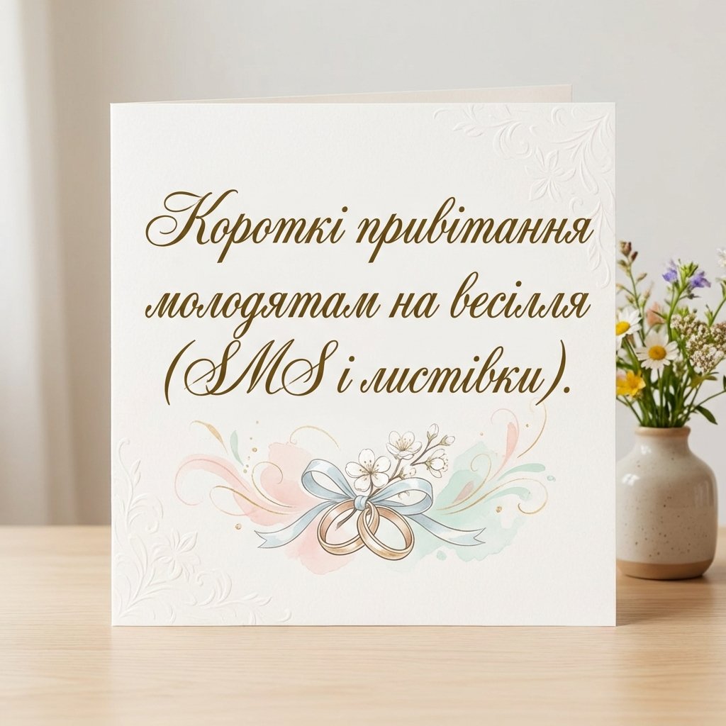 Короткі привітання молодятам на весілля (SMS і листівки)
