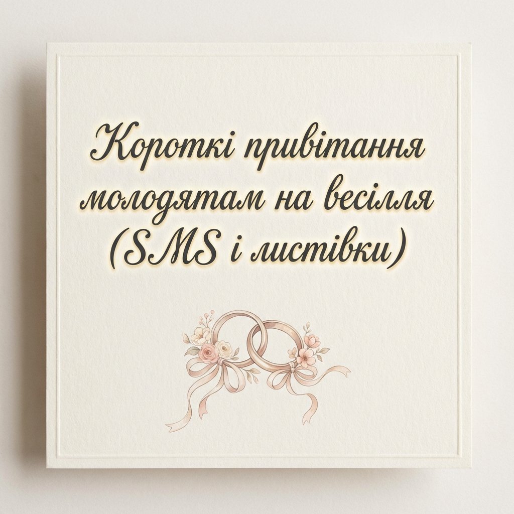 Короткі привітання молодятам на весілля (SMS і листівки)