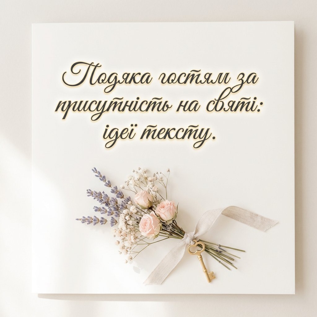 Подяка гостям за присутність на святі: ідеї тексту