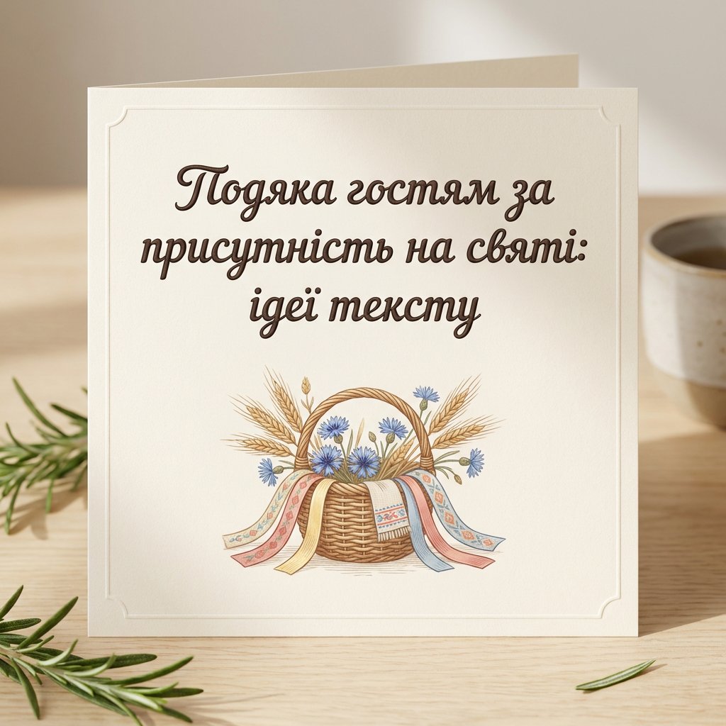 Подяка гостям за присутність на святі: ідеї тексту