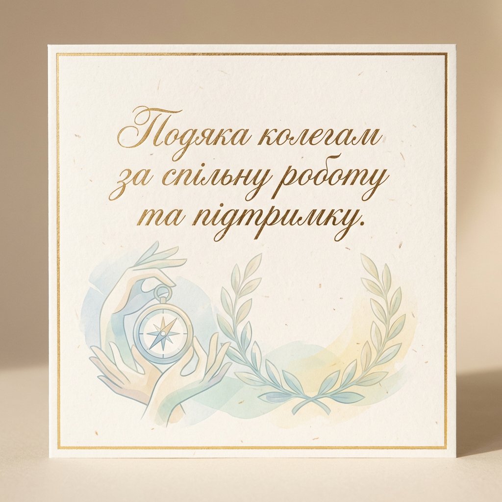 Подяка колегам за спільну роботу та підтримку