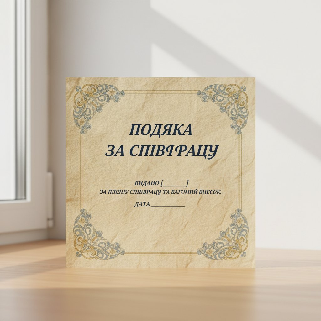 Подяка колегам за спільну роботу та підтримку