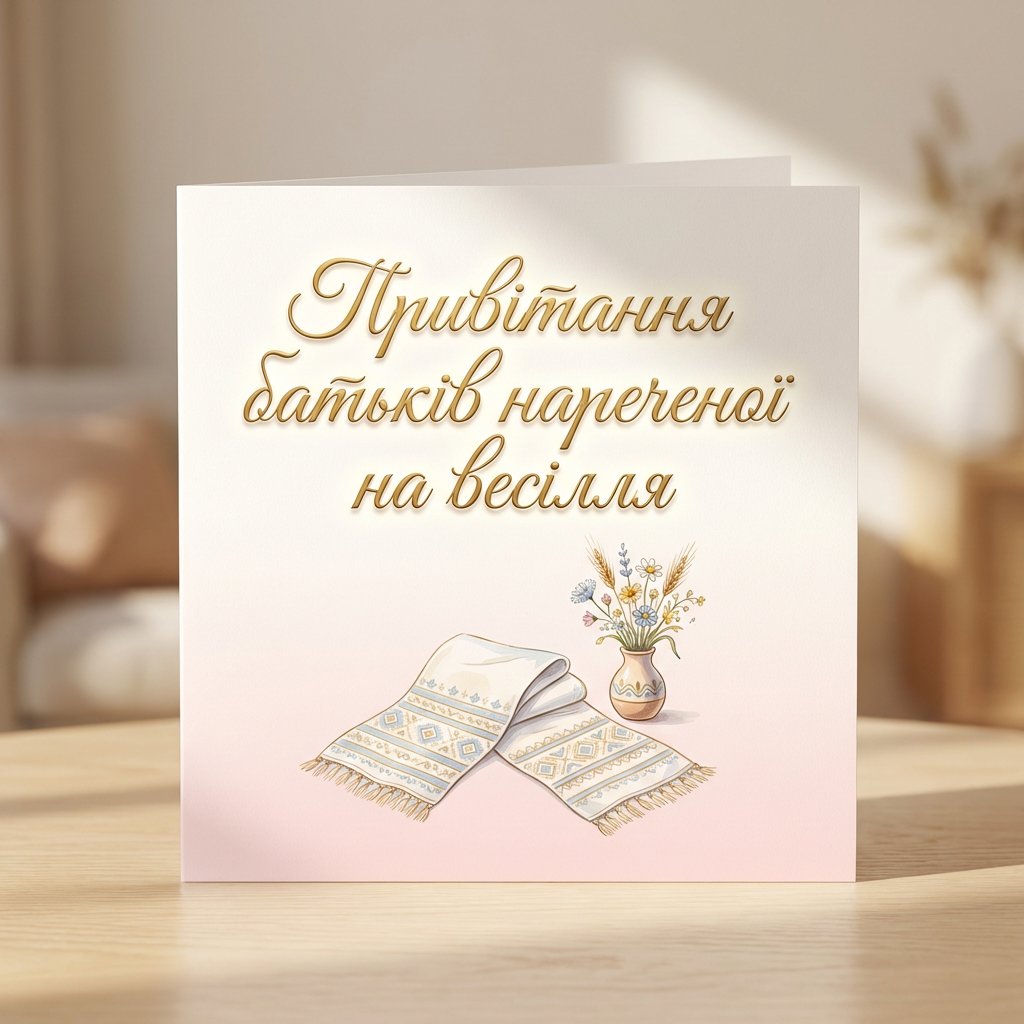 Привітання батьків нареченої на весілля