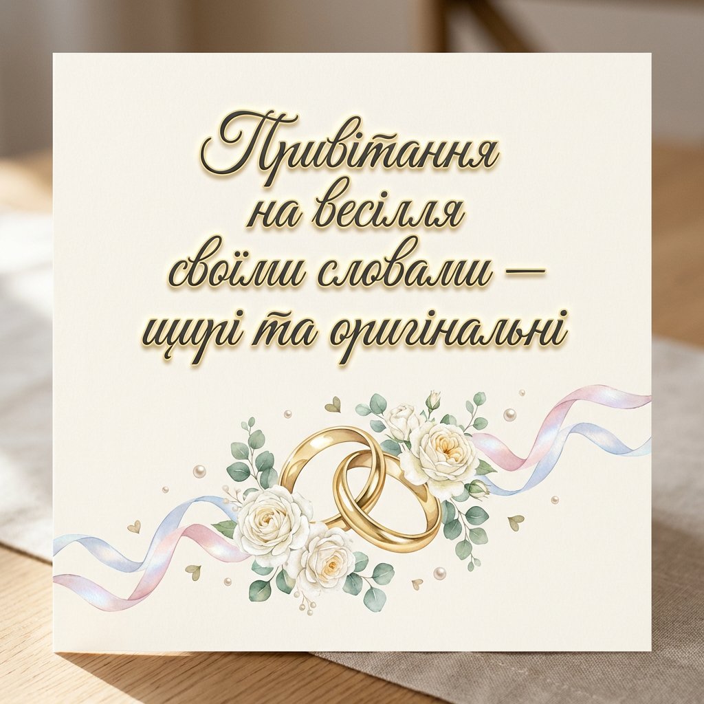 Привітання на весілля своїми словами — щирі та оригінальні