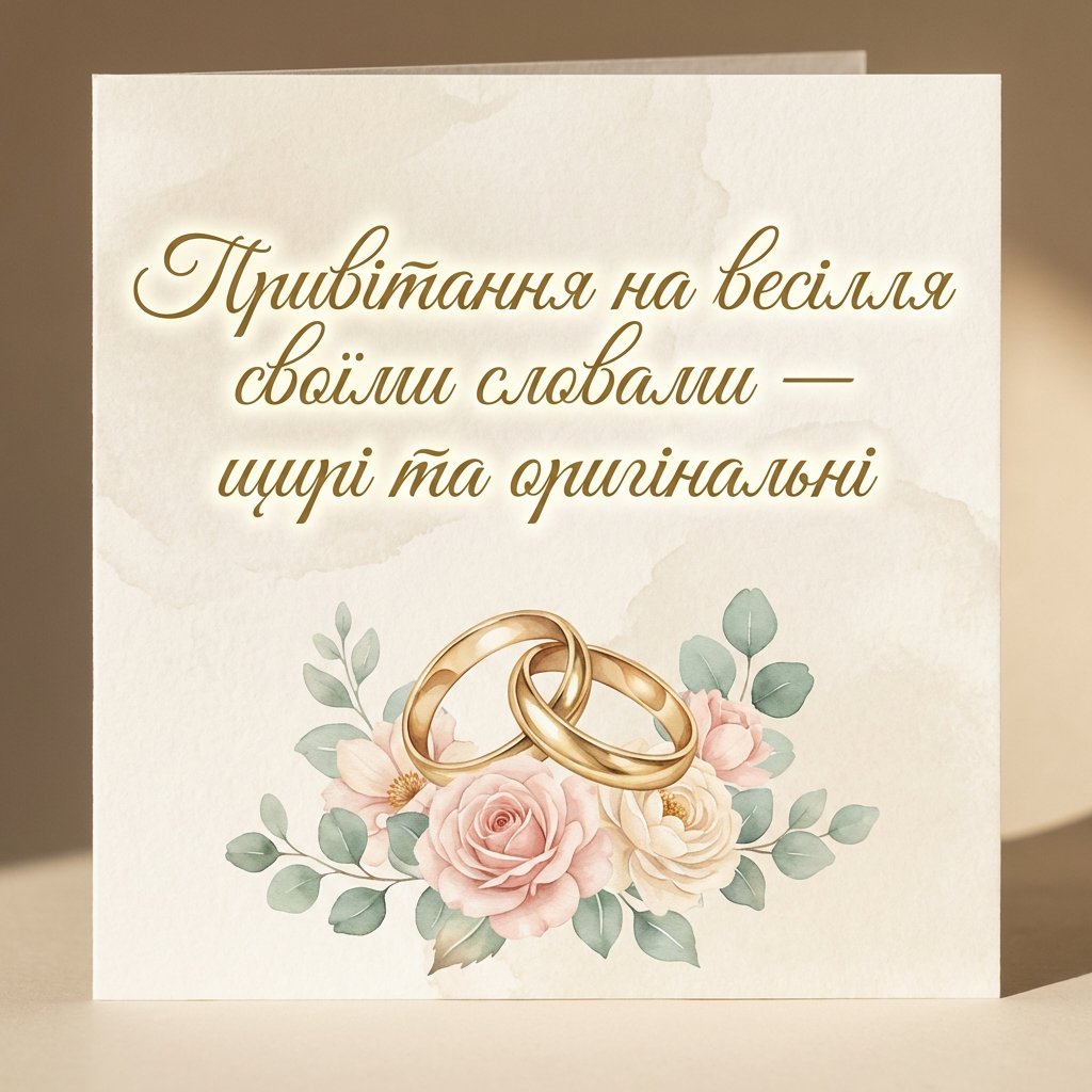 Привітання на весілля своїми словами — щирі та оригінальні