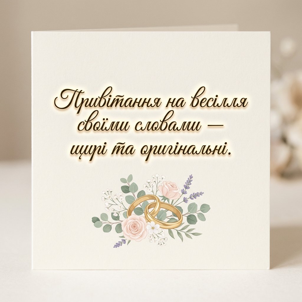 Привітання на весілля своїми словами — щирі та оригінальні