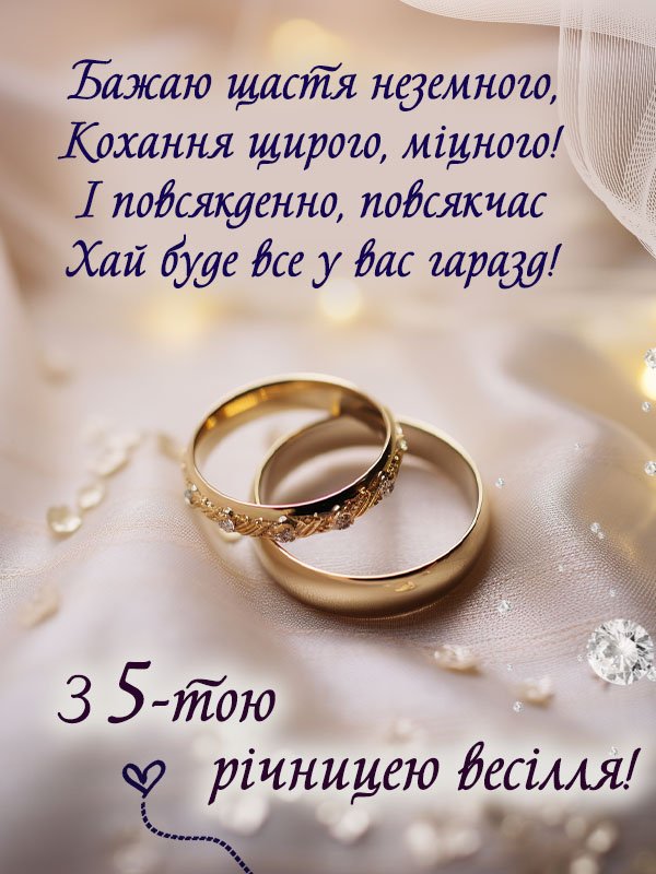 Привітання на весілля від хрещених батьків