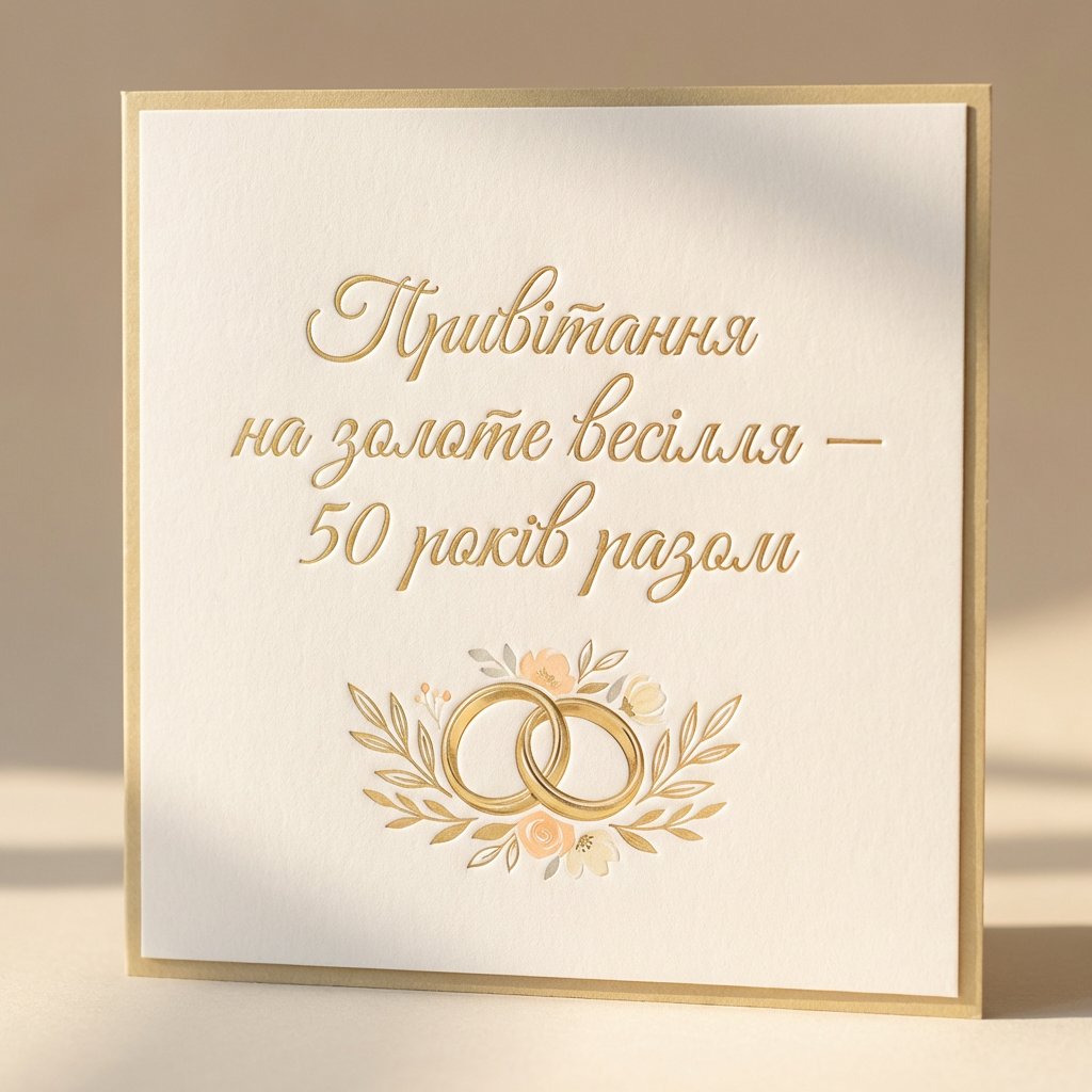 Поздравления на золотую свадьбу - 50 лет вместе