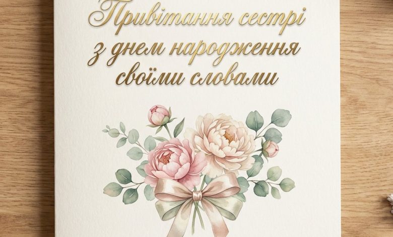 Привітання сестрі з днем народження своїми словами