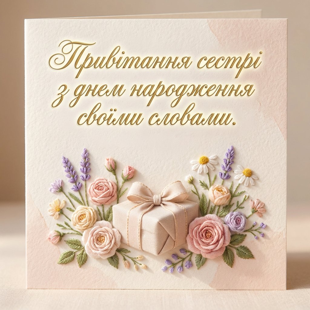 Привітання сестрі з днем народження своїми словами