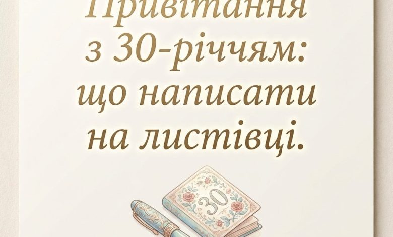 Поздравление с 30-летием: что написать на открытке