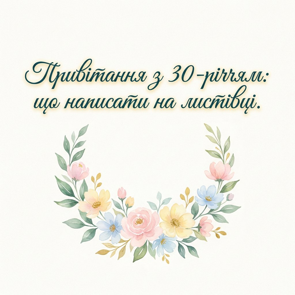 Поздравление с 30-летием: что написать на открытке