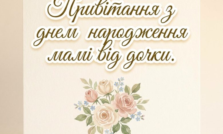 Привітання з днем народження мамі від дочки