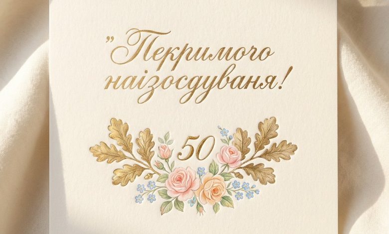 Привітання з ювілеєм 50 років — урочисті і щирі слова