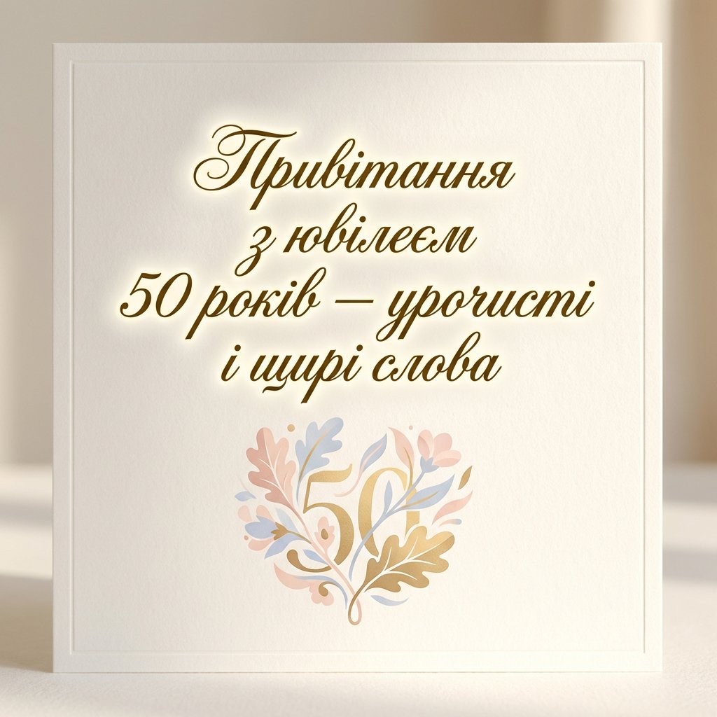 Поздравления с юбилеем 50 лет - торжественные и искренние слова
