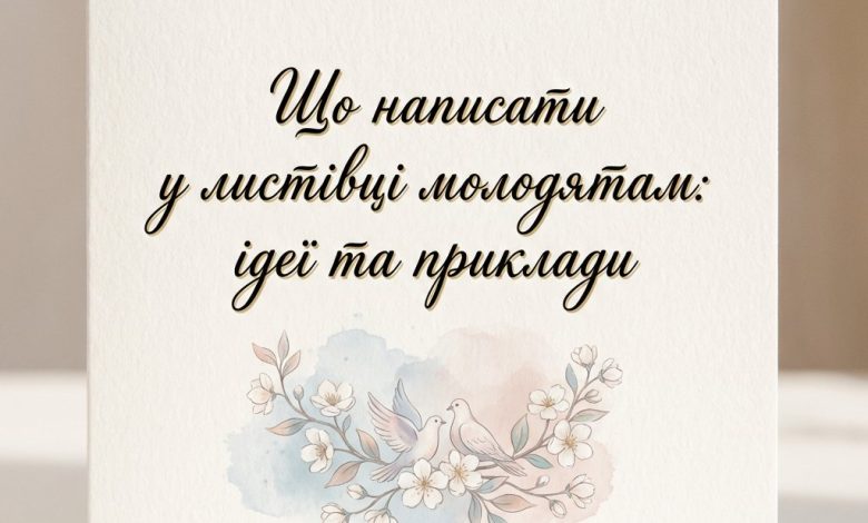 Що написати у листівці молодятам: ідеї та приклади