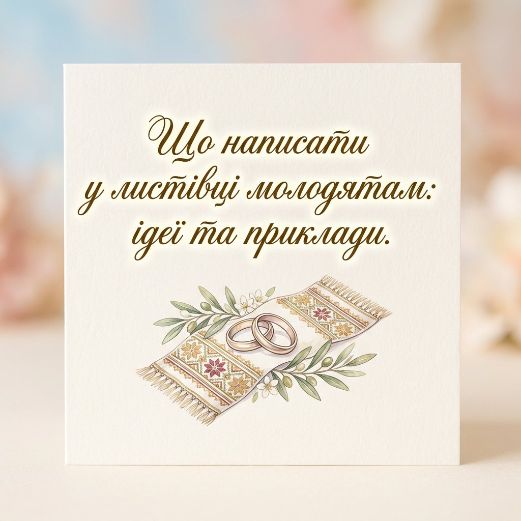 Що написати у листівці молодятам: ідеї та приклади