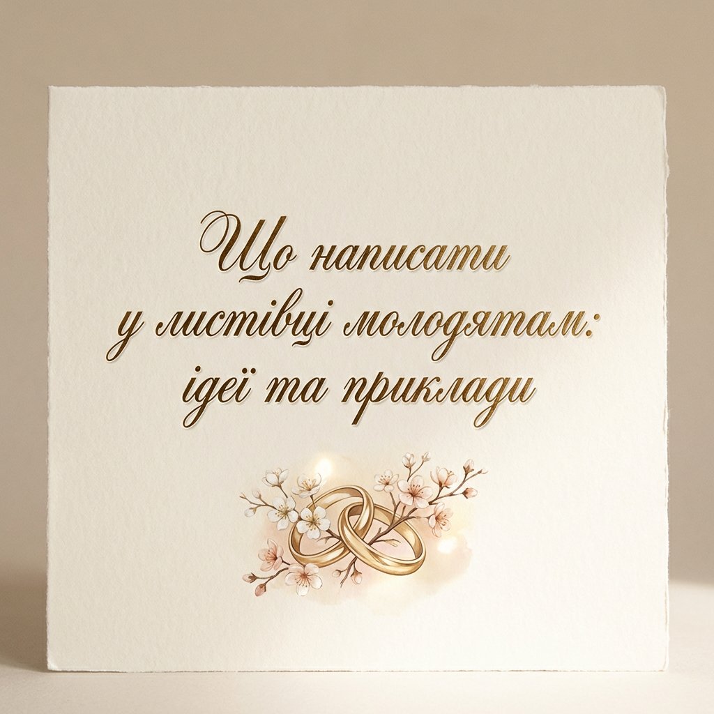 Що написати у листівці молодятам: ідеї та приклади