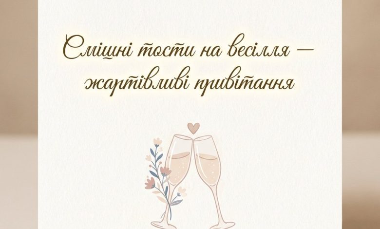 Смішні тости на весілля — жартівливі привітання