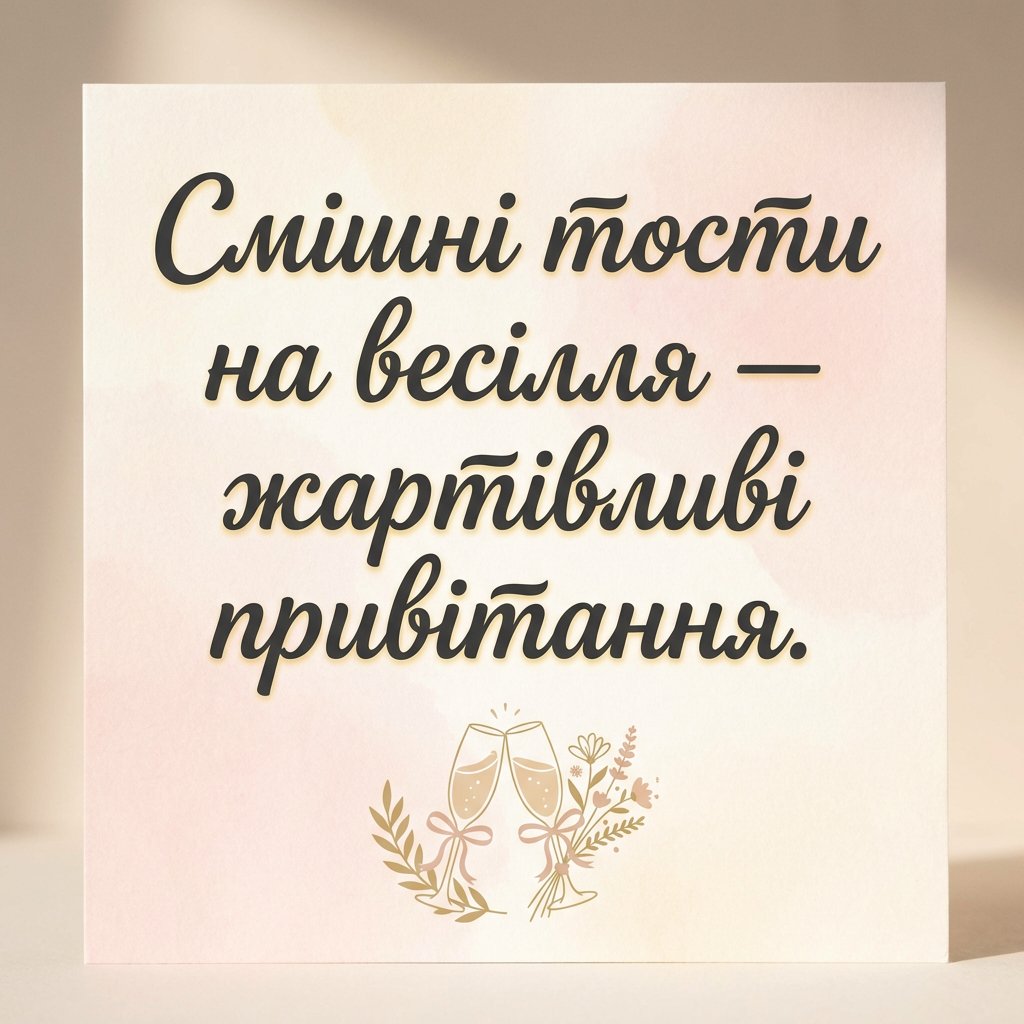 Смешные тосты на свадьбу - шуточные поздравления