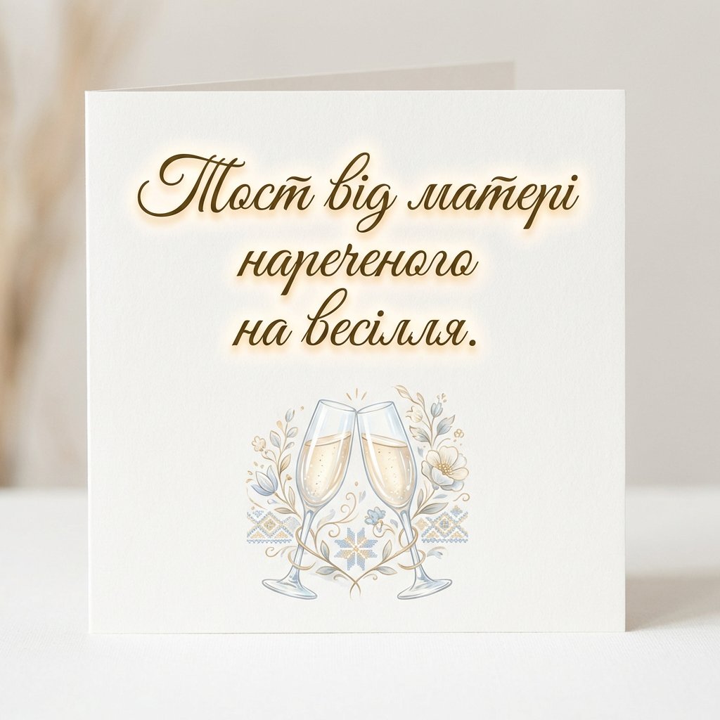 Тост от матери жениха на свадьбу