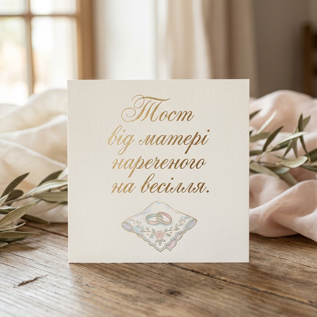 Тост от матери жениха на свадьбу