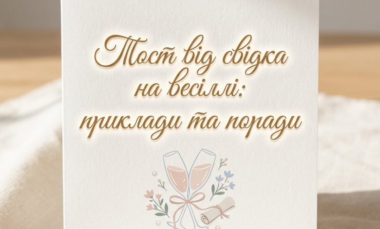 Тост від свідка на весіллі: приклади та поради