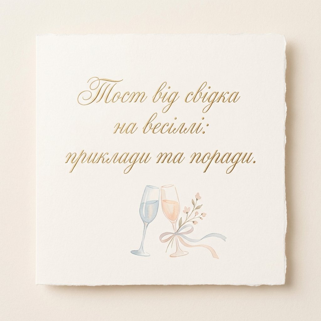 Тост від свідка на весіллі: приклади та поради