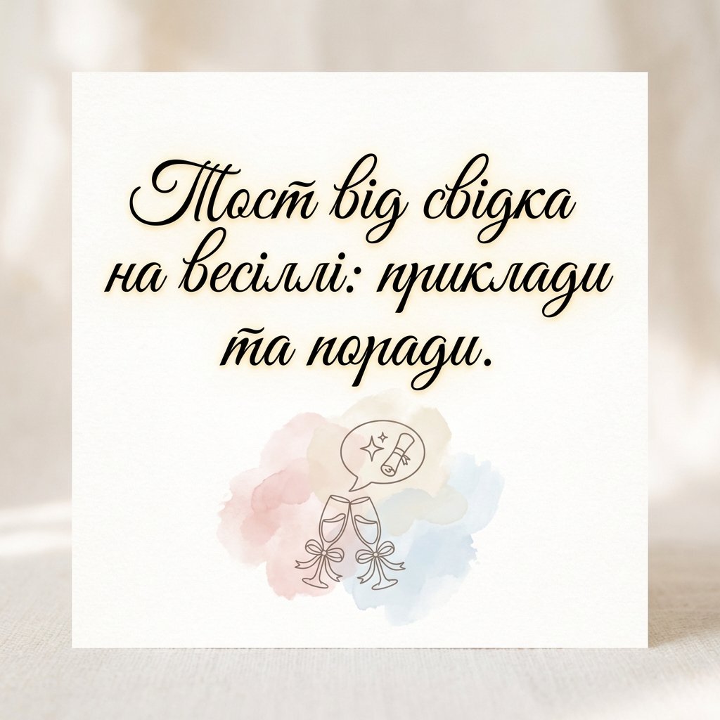 Тост від свідка на весіллі: приклади та поради