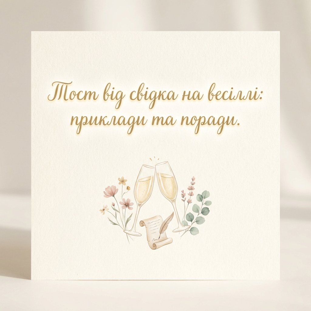 Тост від свідка на весіллі: приклади та поради