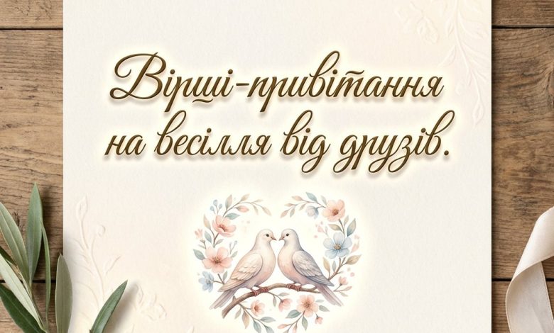 Стихотворение-поздравление на свадьбу от друзей
