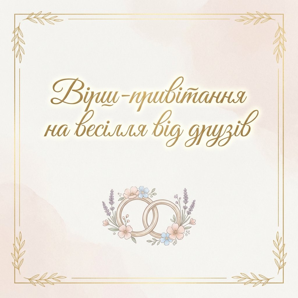 Стихотворение-поздравление на свадьбу от друзей