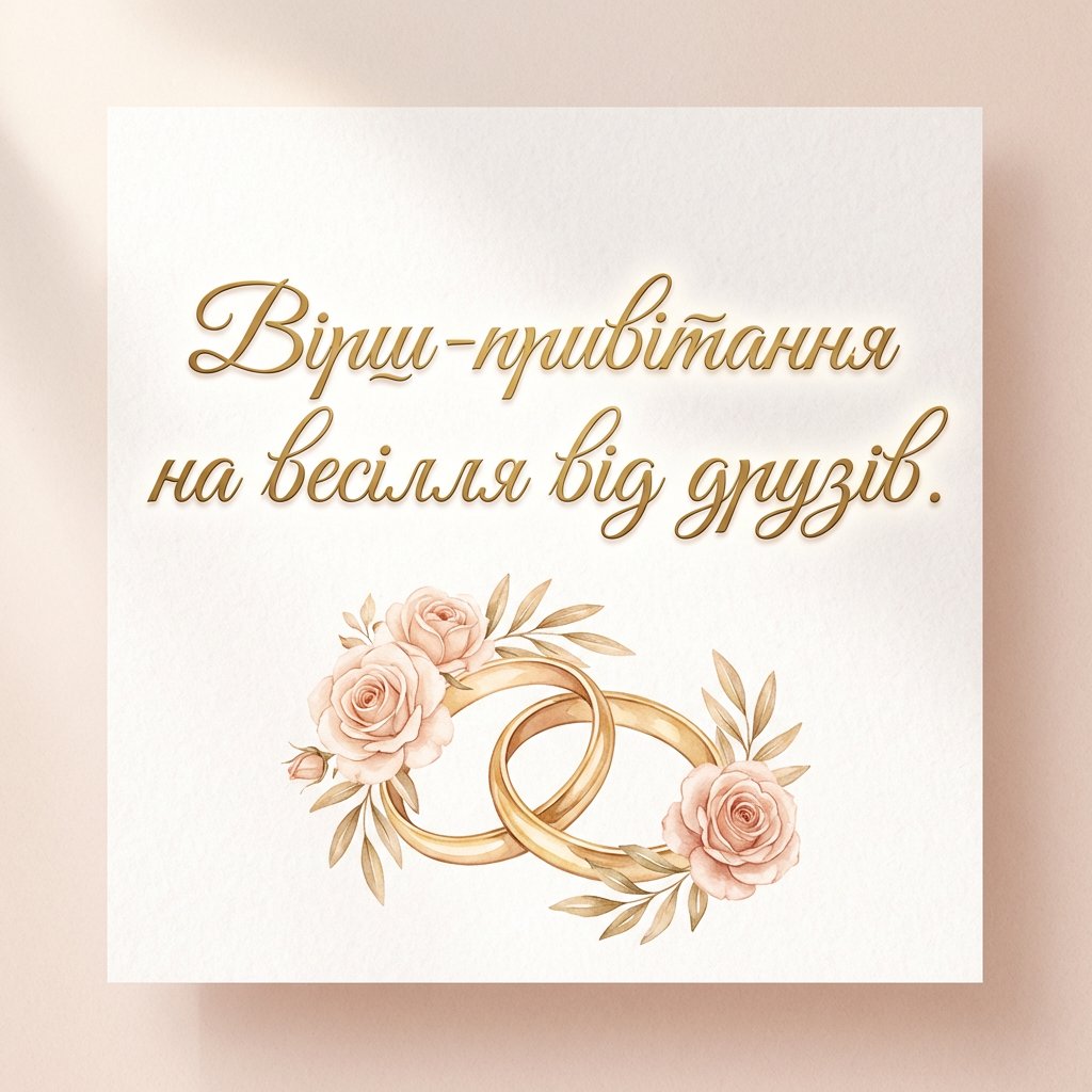 Стихотворение-поздравление на свадьбу от друзей