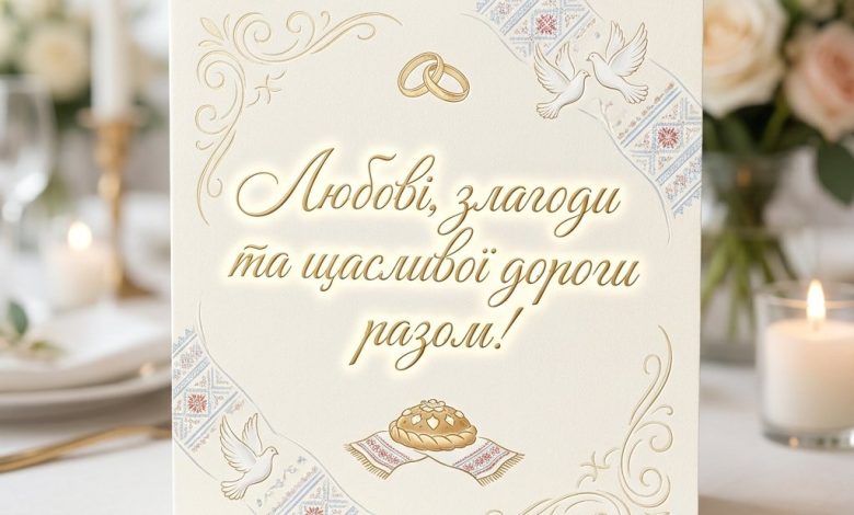 Короткі привітання молодятам на весілля (SMS і листівки)