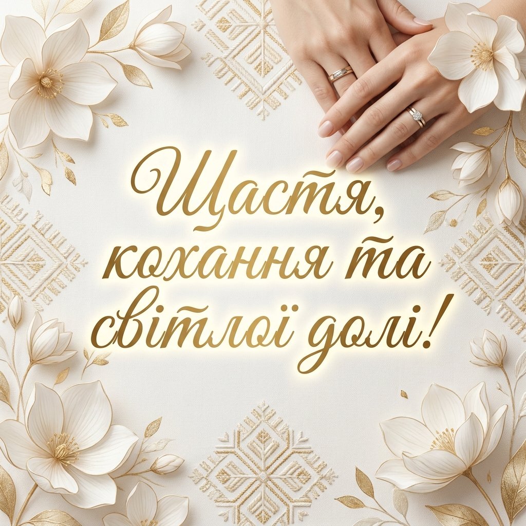 Короткі привітання молодятам на весілля (SMS і листівки)