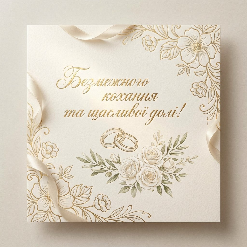 Короткі привітання молодятам на весілля (SMS і листівки)