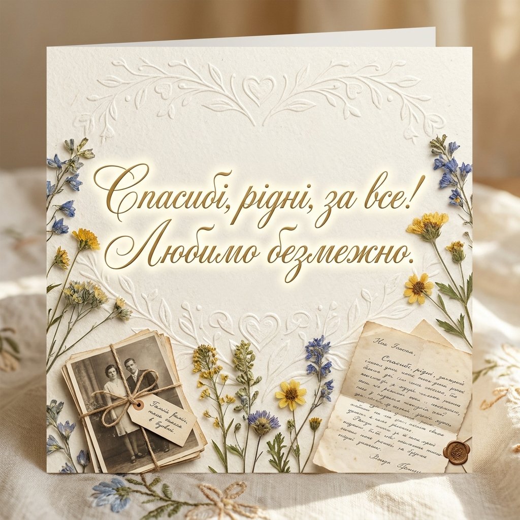 Лист подяки батькам від дітей — зворушливі слова