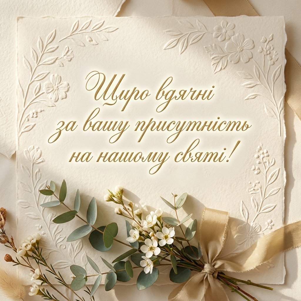 Подяка гостям за присутність на святі: ідеї тексту