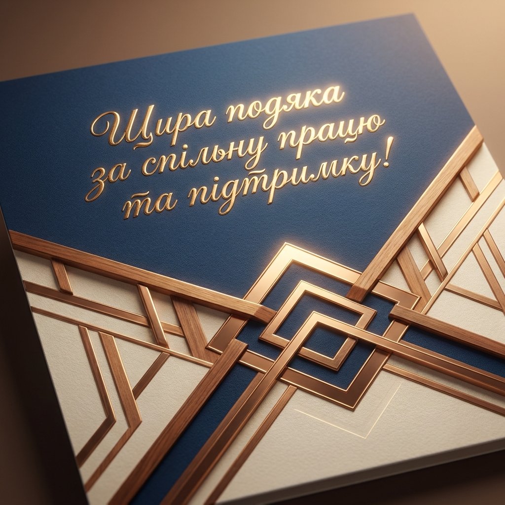 Подяка колегам за спільну роботу та підтримку
