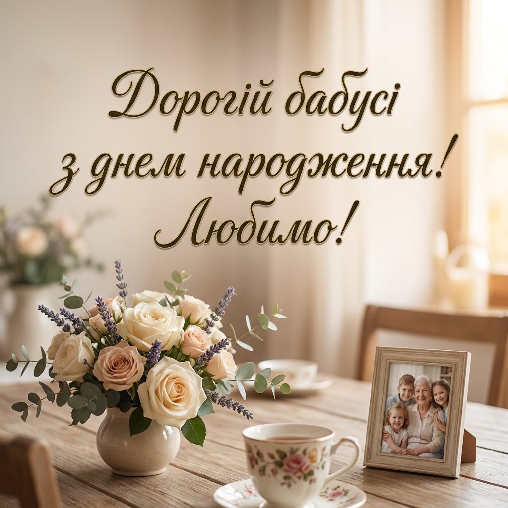 Привітання бабусі з днем народження від онуків