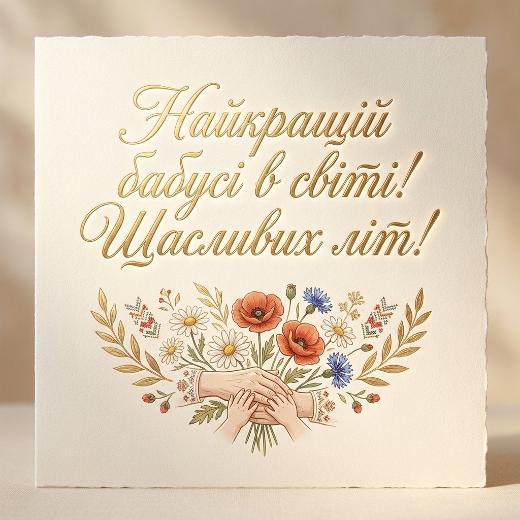 Привітання бабусі з днем народження від онуків