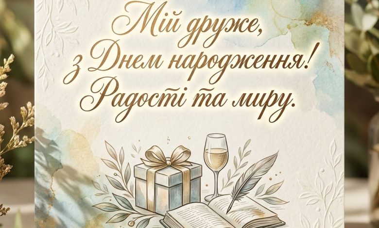 Привітання другу з днем народження своїми словами