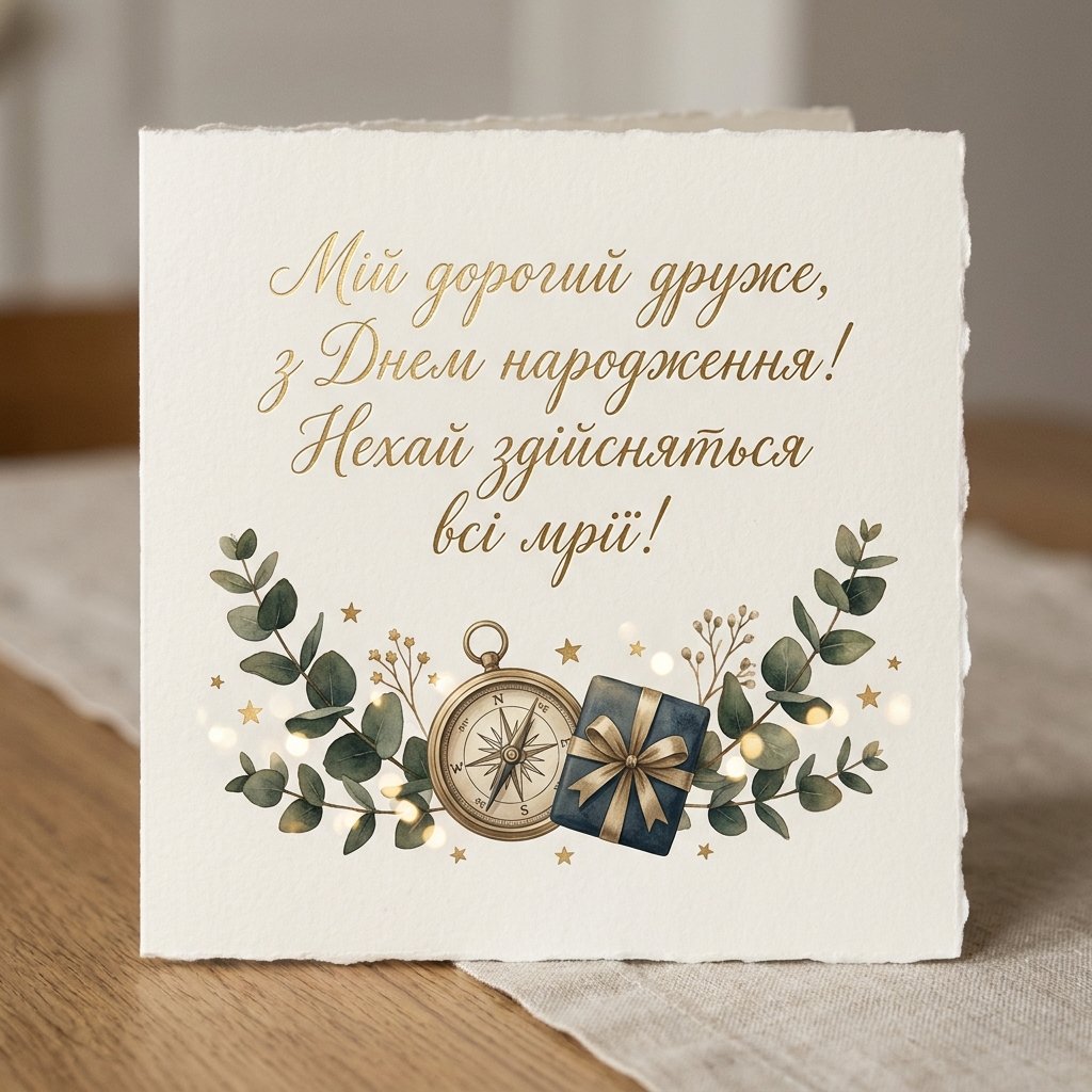 Привітання другу з днем народження своїми словами