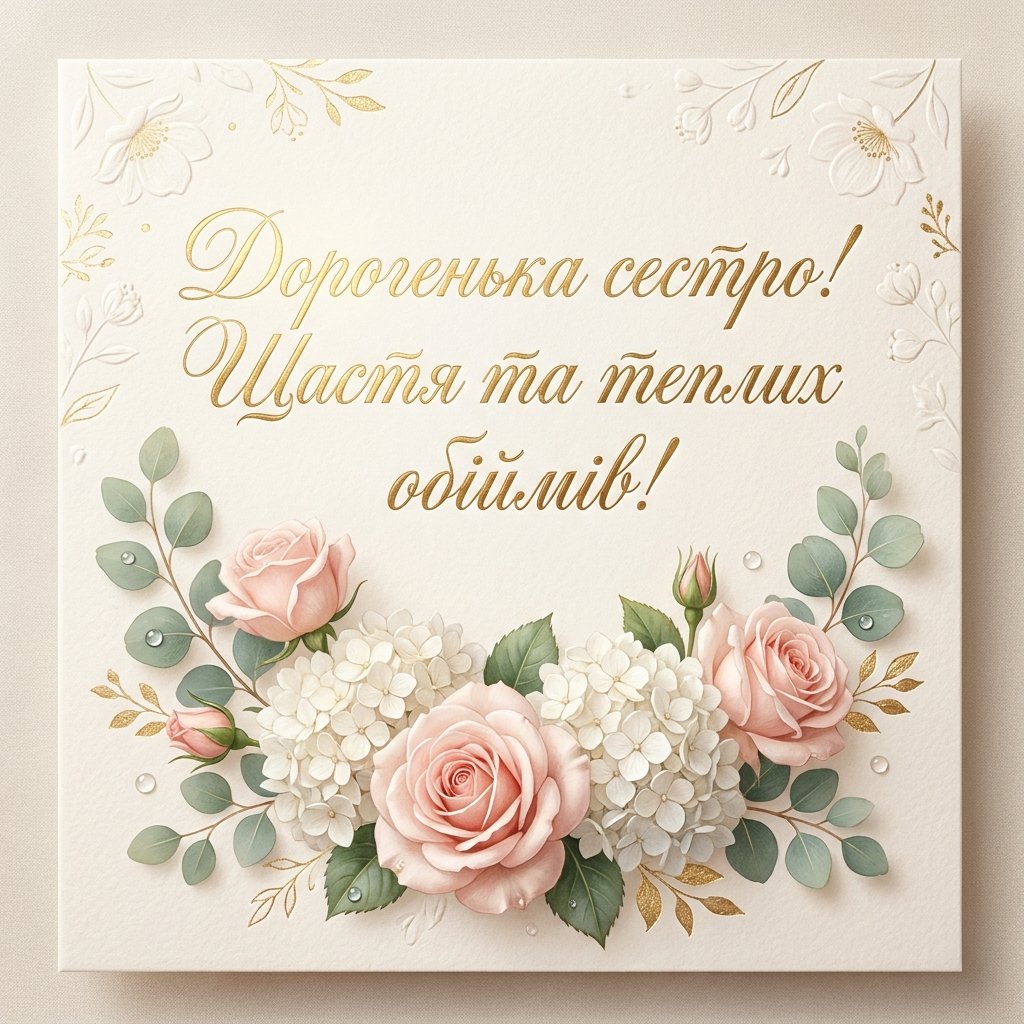 Привітання сестрі з днем народження своїми словами