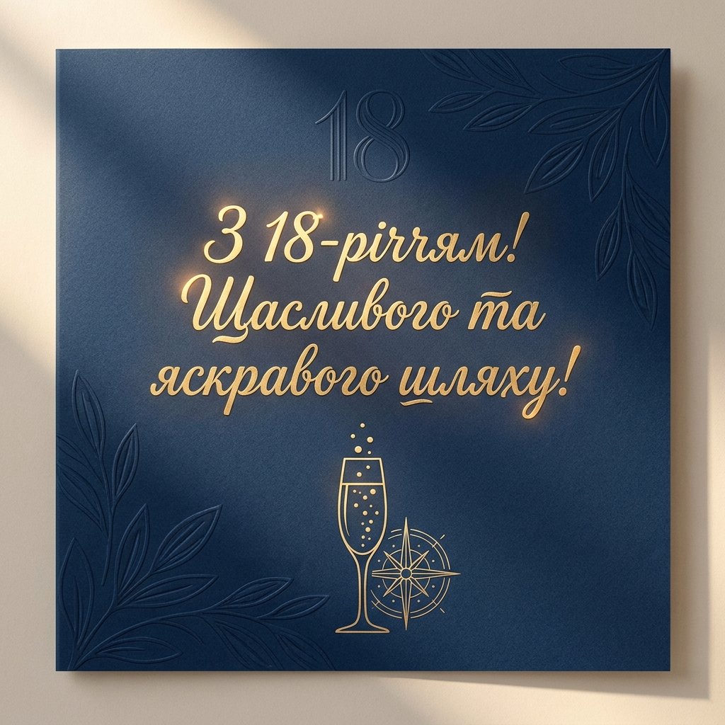 Привітання з 18-річчям дорослої дитини від батьків