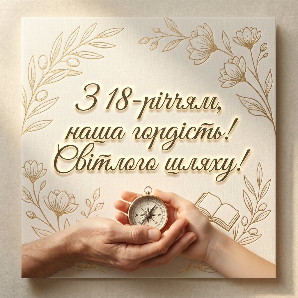 Привітання з 18-річчям дорослої дитини від батьків