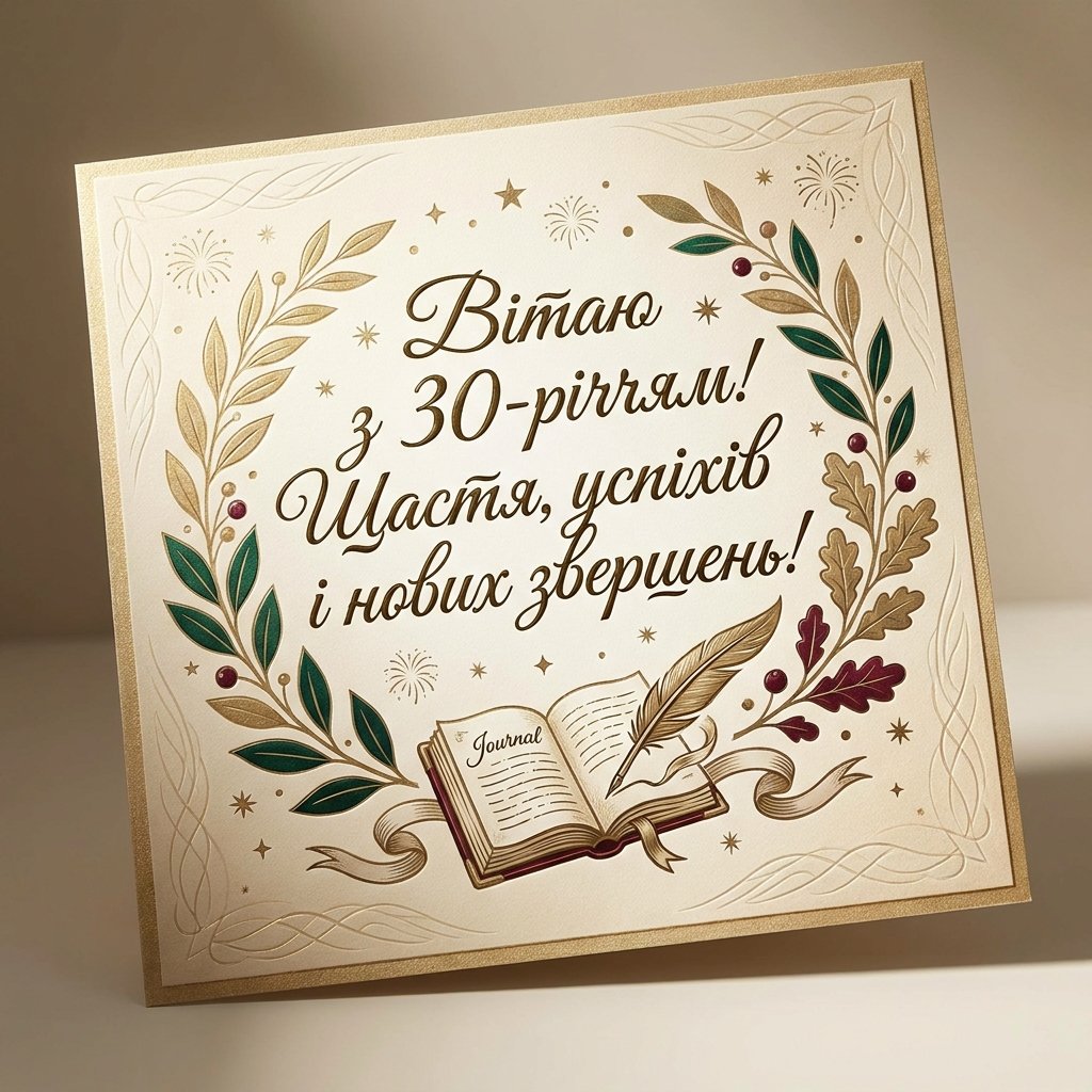 Привітання з 30-річчям: що написати на листівці