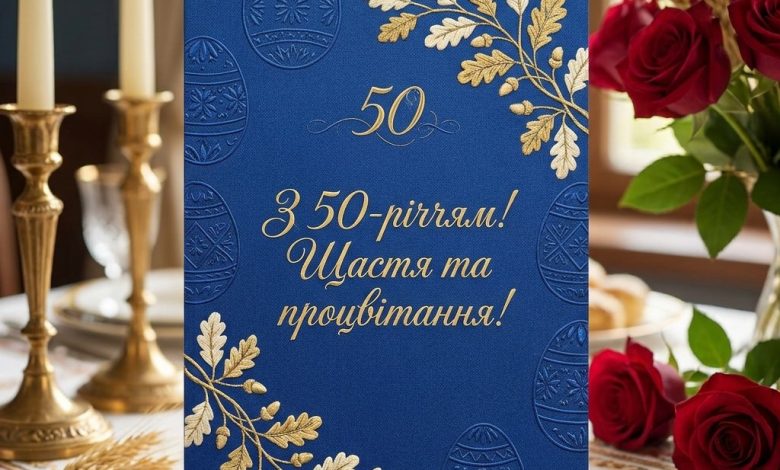 Поздравления с юбилеем 50 лет - торжественные и искренние слова