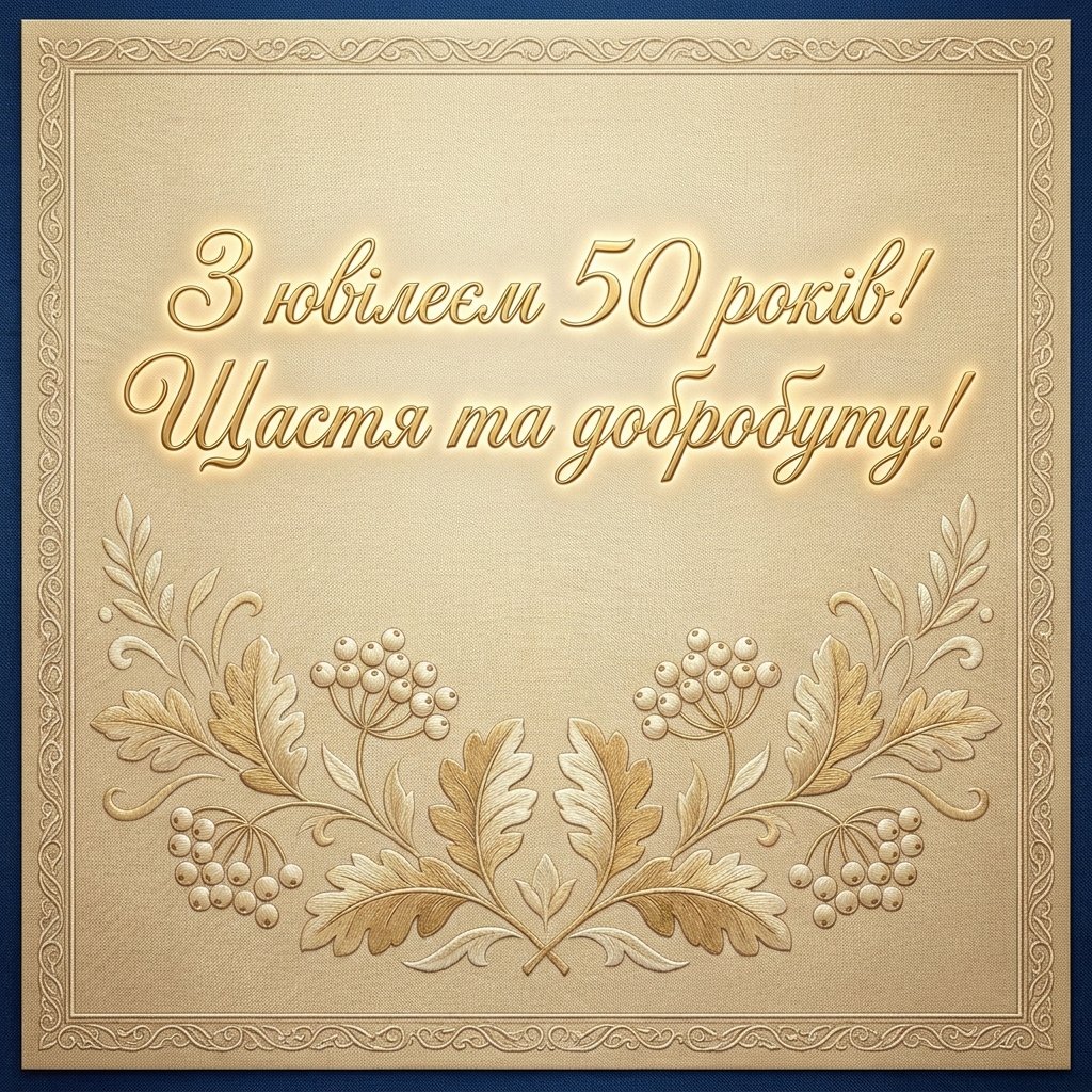 Поздравления с юбилеем 50 лет - торжественные и искренние слова