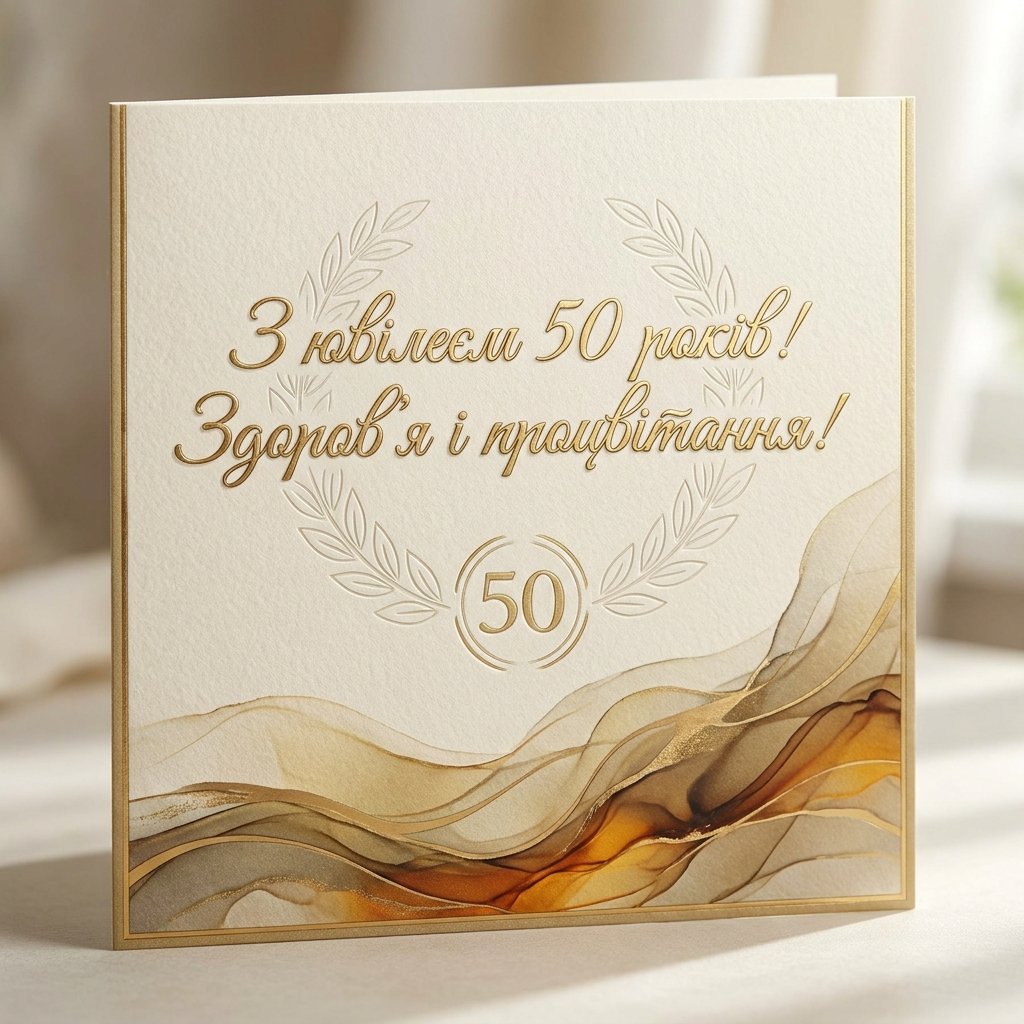 Поздравления с юбилеем 50 лет - торжественные и искренние слова